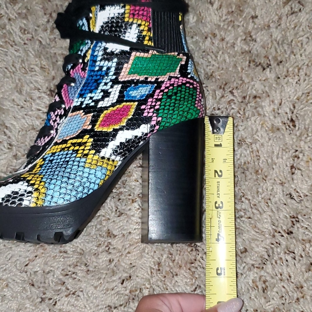 Steve Madden Multi-Color Snakeskin Combat Boots - image 8